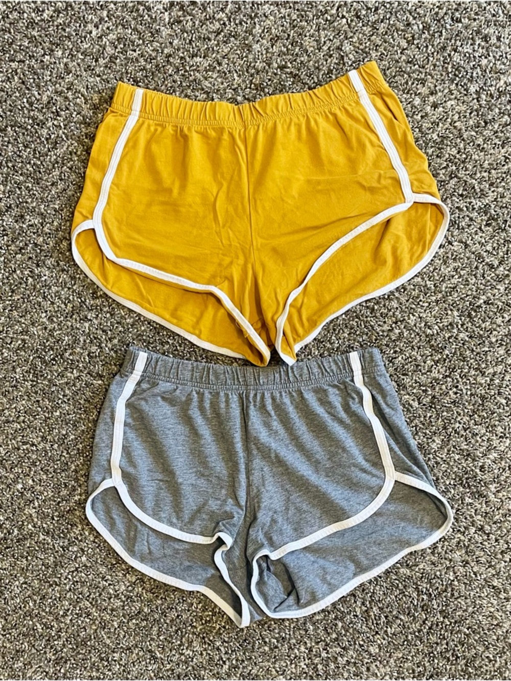 AERO Bundle (2) Athletic Shorts Mustard Yellow and Gray Size Medium